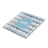 Seashore Scribble ZigZag Tegeltje (Zijkant)