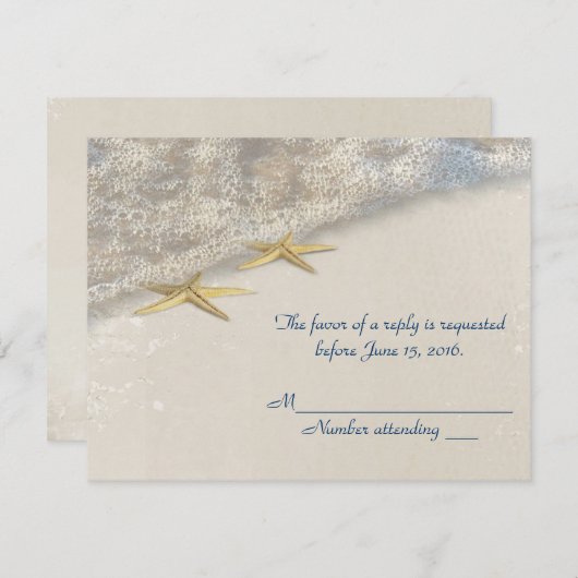 Seashore Starfish RSVP (Devant / Derrière)