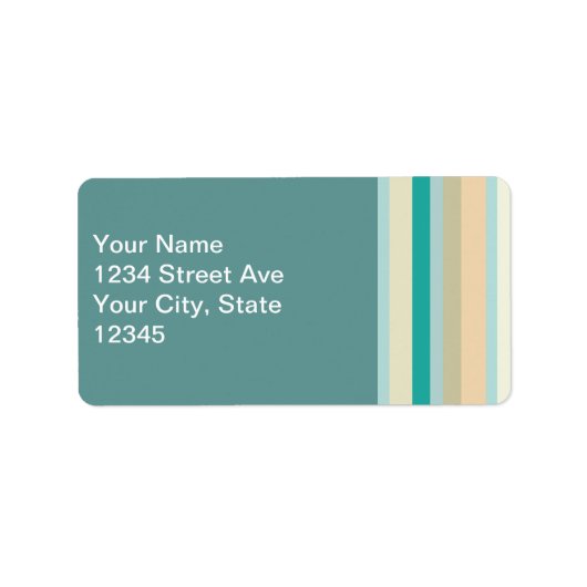 Seashore Stripes Pattern Etiket (Voorkant)