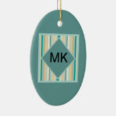 Seashore Stripes Pattern Keramisch Ornament (Rechts)