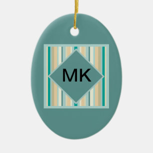Seashore Stripes Pattern Keramisch Ornament