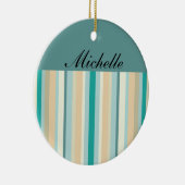 Seashore Stripes Pattern Keramisch Ornament (Rechts)