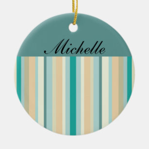 Seashore Stripes Pattern Keramisch Ornament