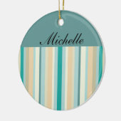 Seashore Stripes Pattern Keramisch Ornament (Links)