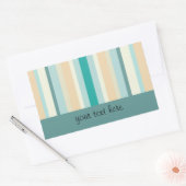 Seashore Stripes Pattern Rechthoekige Sticker (Envelop)