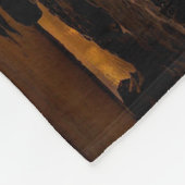 Seashore tijdens de zonsondergang fleece deken (Hoek)