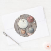 Seashore Treasures Ronde Sticker (Envelop)