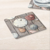 Seashore Treasures Vierkante Kartonnen Onderzetter (Schuin)