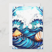 Seashore Waterverf Kinderen Verjaardag Kaart (Achterkant)