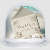 Seashore Wedding Names and Date Sneeuwbol (Voorkant)