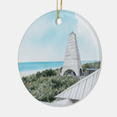Seaside 30A Florida Waterverf Keramisch Ornament (Links)