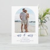 Seaside Arch Photo Beach Wedding Save The Date (Staand voorkant)
