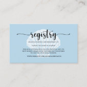 Seaside Beach Blue Seashell Registry Enclo Informatiekaartje (Voorkant)