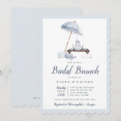 Seaside Beach Bridal Brunch Shower Invitation Kaart (Voorkant / Achterkant)