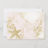 Seaside  Beach Pink Blush Vrijgezellenfeest Kaart (Achterkant)