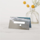 Seaside Beach & Sand Weddenschap Place Card (Voorkant)