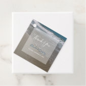 Seaside Beach & Sand Wedding Gift Bedankjes Labels (In situ)