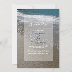 Seaside Beach & Sand Wedding Save the Date