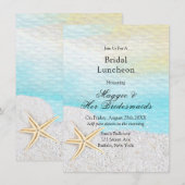 Seaside Beach White Sand Bridal Luncheon Kaart (Voorkant / Achterkant)