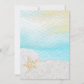 Seaside Beach White Sand Engagement Party Kaart (Achterkant)