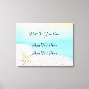 Seaside Beach White Sand Wedding Canvas Afdruk