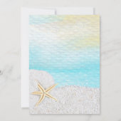 Seaside Beach White Sand Wedding Kaart (Achterkant)