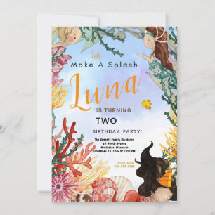 Seaside Birthday Invitation Kaart