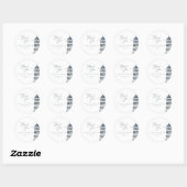 Seaside bruiloft dank u ronde sticker (Vel)