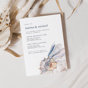 Seaside Ceremony Rehearsal Dinner Invitation Kaart