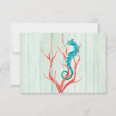 Seaside Cottage Chic Wedding Carte RSVP (Dos)