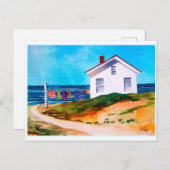 Seaside Cottage met Washline Briefkaart (Voorkant / Achterkant)