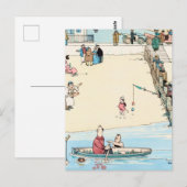 "Seaside Crime" van W Heath Robinson Briefkaart (Voorkant / Achterkant)