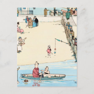 "Seaside Crime" van W Heath Robinson Briefkaart