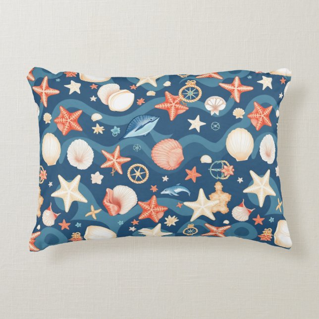 Seaside Escape Sierkussennen – Kustcomfort Accent Kussen (Voorkant)