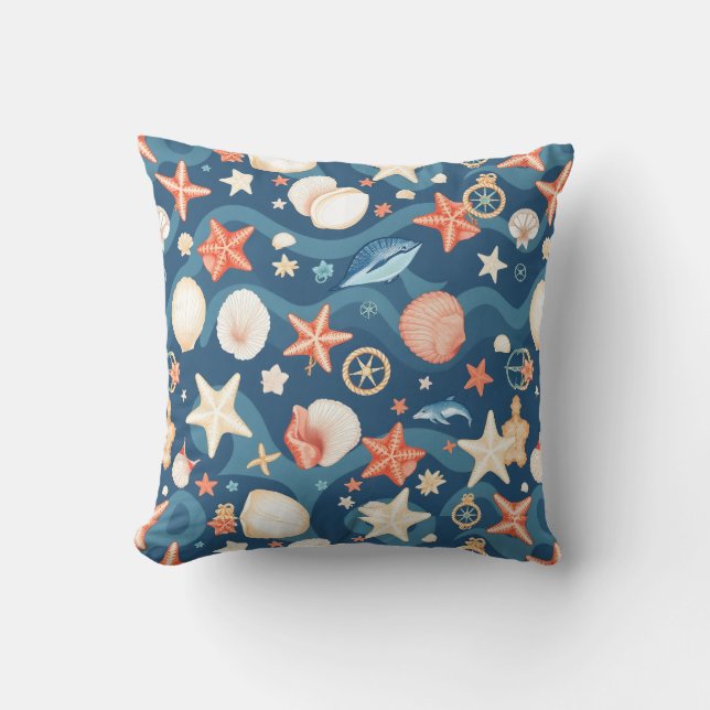 Seaside Escape Sierkussennen – Kustcomfort Kussen (Voorkant)