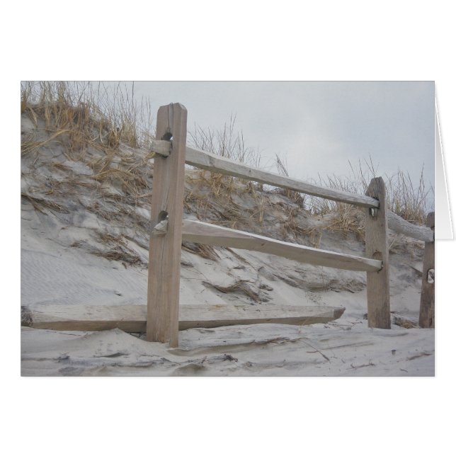 Seaside Fence & Dunes-kaart (Voorkant Horizontaal)