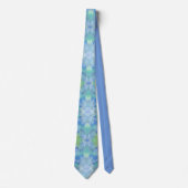 Seaside Floral Waterverf Abstract Herhaal Patroon Stropdas (Voorkant)