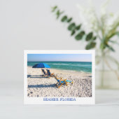 Seaside Florida Blue Beach Chairs Briefkaart (Staand voorkant)