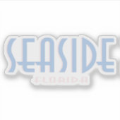 Seaside Florida Deco Typografie Sticker (Voorkant)