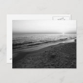 Seaside Florida zonsondergang zwart-wit briefkaart (Voorkant / Achterkant)