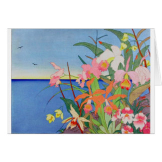 Seaside Flowers Japan Woodblock Art Ukiyo-E