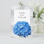 Seaside Garden Blue Hydrangea Flat Dank je wel Bedankkaart (Staand voorkant)