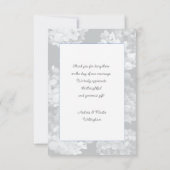 Seaside Garden Blue Hydrangea Flat Dank je wel Bedankkaart (Achterkant)