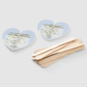 Seaside Garden Heart-Shaped Wedding Fan Programme Handwaaier (Niet-gemonteerd)