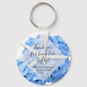 Seaside Garden Hydrangea Starfish Wedding Favor Sleutelhanger