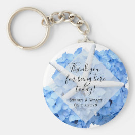 Seaside Garden Hydrangea Starfish Wedding Favor Sleutelhanger