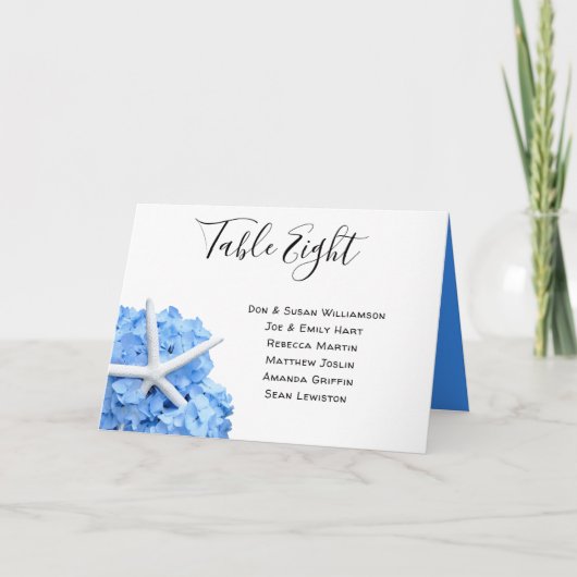 Seaside Garden Table Seating All Names Tented Kaar (Voorkant)