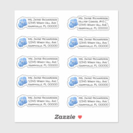 Seaside Garden Wedding Individual Mailing Adres Sticker