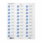 Seaside Garden White Return-adreslabels Etiket (Full Sheet)