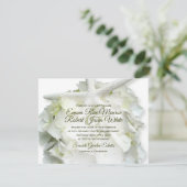 Seaside Garden White Starfish Hydrangea Weddenscha Kaart (Staand voorkant)